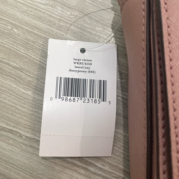 Kate Spade Laurel Way Large Carsen crossbody bag & Bitsy wallet Dusty Peony NWT - Picture 4 of 14